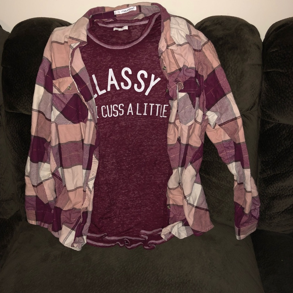 Maurice’s t-shirt and flannel!